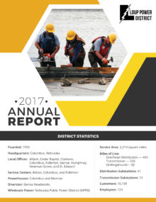 2017 Loup Power District Annual Report Cover
